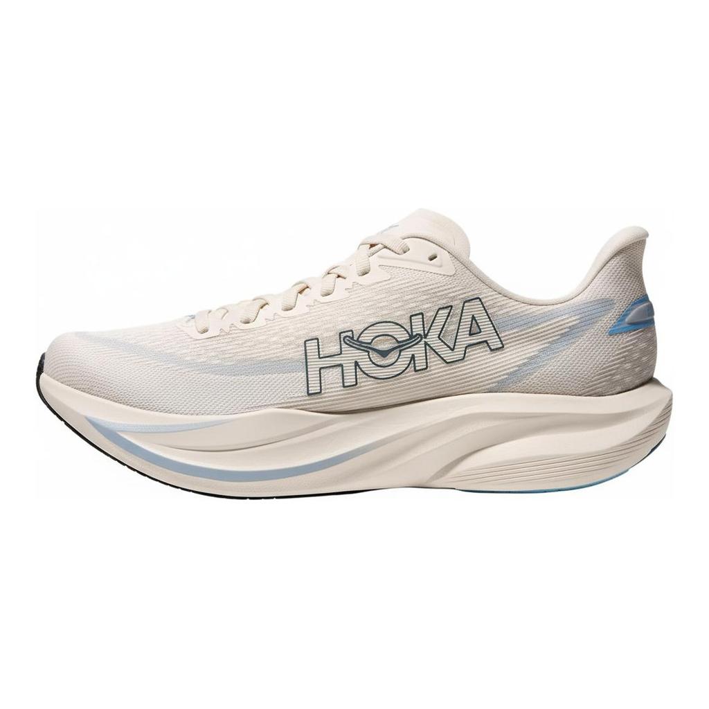 HOKA One One Mach 7 Leggere Comode Eva Resistenti Traspiranti Scarpe da Corsa Basse Sneaker da Uomo Bianco Neve Blu Cielo 1171905-ASRN