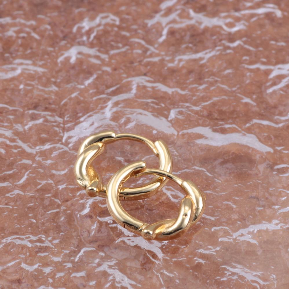 Latest 925 Sterling Copper Trendy Style Simple And Fashionable With A Loop And Rope Design Earrings