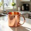 Copper Cocktails Mug with Textured Metallic Finish, Hammered Moscow Mules Cup for Home Dining, Kitchen Bar, Parties, Camping, and Picnics