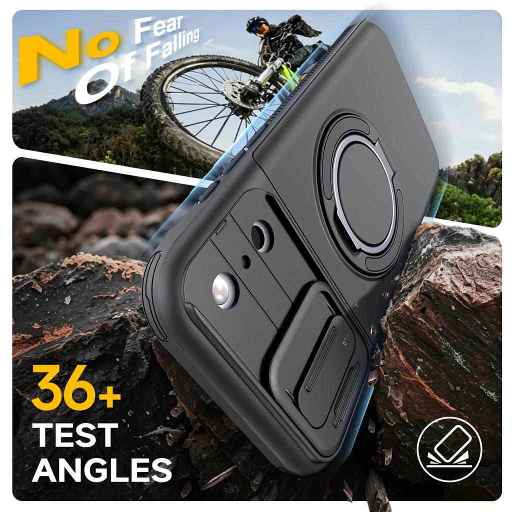 WEFOR for iPhone 17 16 15 14 13 12 Pro Max 11 Case with Card Holder & Kickstand & Slide Camera Lens Cover & Wallet Rugged Cover