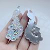 6 Pcs 29*66mm Rhinestones In the Shape of a Peacock Are Suitable for Jewelry Making, Wedding Decoration, Crystal DIY Decoration.