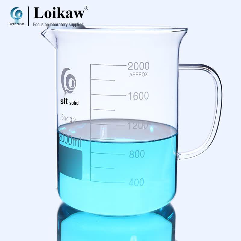 High Borosilicate Glass Graduated Beaker with Handle