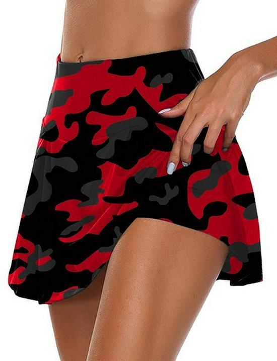 Women's Camouflage High-Waisted Hip-Lifting Casual Outdoor Skort (2020 European Style)