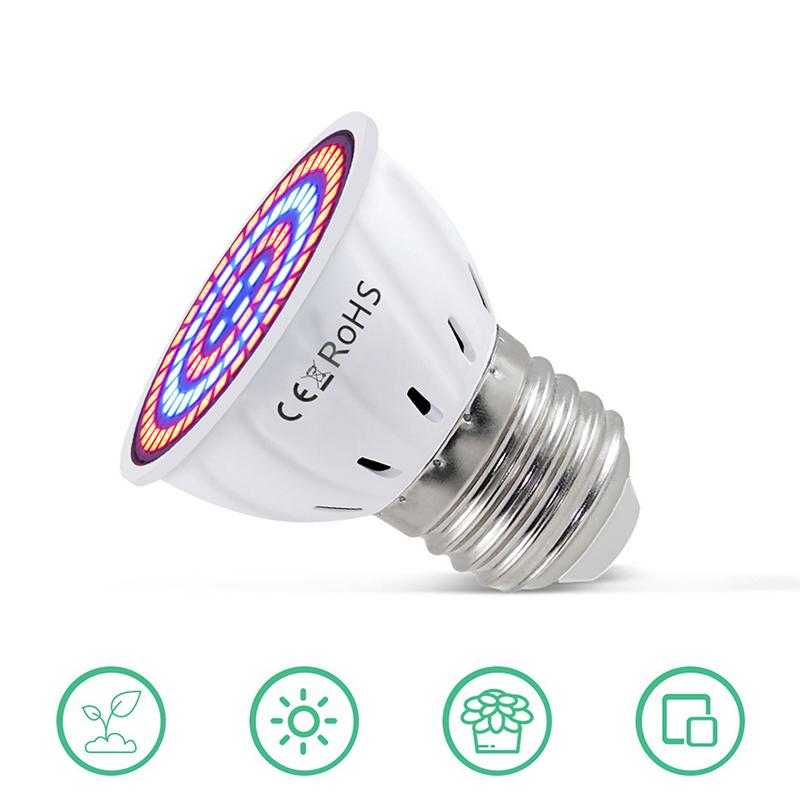 Led Grow Light Bulb E27 220V Full Spectrum 48/60/80Led Plant Lamp For Indoor Garden Seedling Greenhouse Hydroponics Grow Tent
