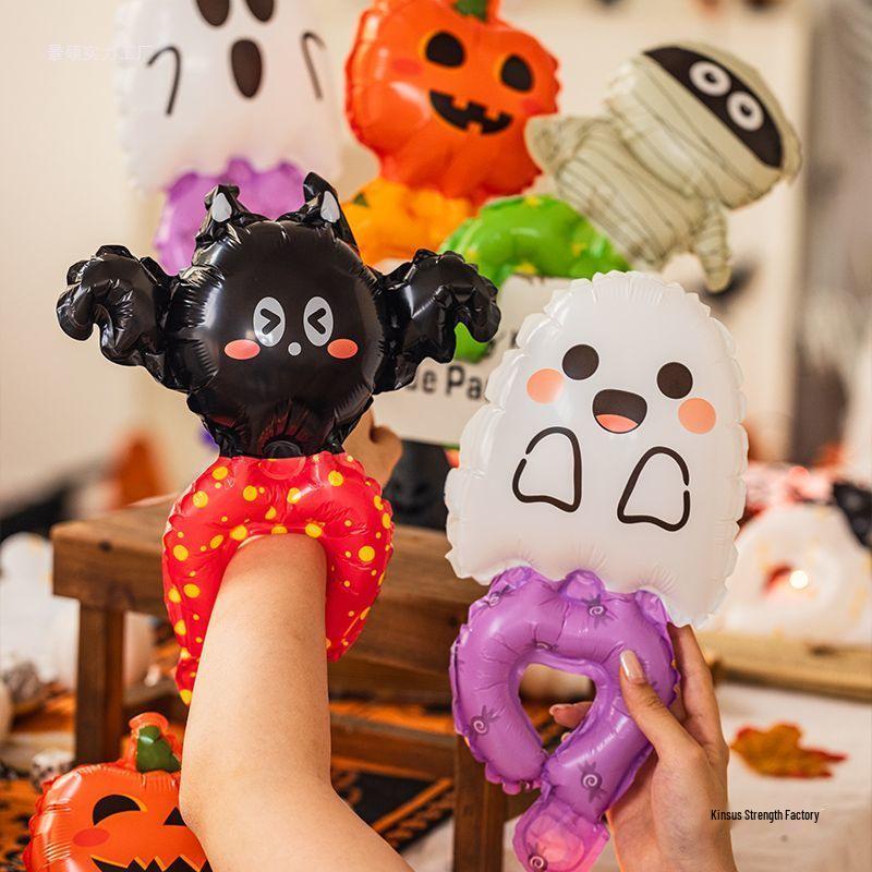 Halloween Pumpkin Lantern Decor: Costume Props, Balloons, Bracelets, Toys, Ghost Decorations for Kids & Kindergarten