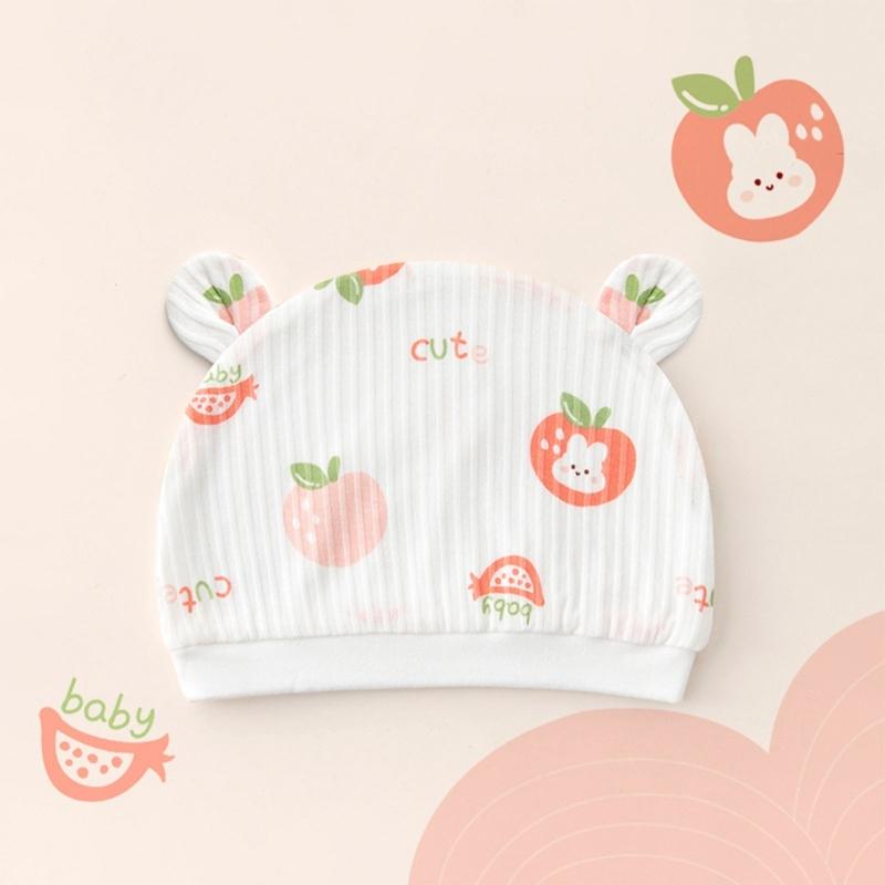 Stylish Infant Beanie Cap 0-1 Month Boys Girls Warm Bonnet Soft Breathable Baby Hat Newborn Fetal Cap for Indoor Outdoor
