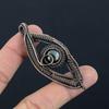 Labradorite Pendant, Handmade Gemstone 999 Copper Wire Wrapped Eye Pendant Antique Jewelry, For Gift Silver Jewelry