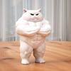 3D Printed Muscular Cat Figurine Standing Strong Cat Statue Home Office Desktop Decoration Fitness Enthusiasts Gift
