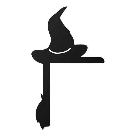 Halloween Door Corner Sign Decoration Easy Installation Door Frame Decor Ghost Black Cat Witch Hat Frame Topper Sign