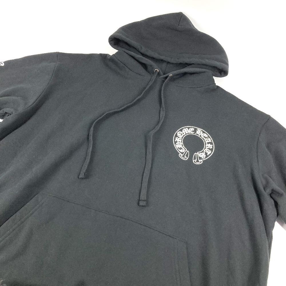 CHROME HEARTS SWTSHRT HD PLVR Flare Logo Horseshoe Apparel Hoodie Hood Parka