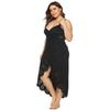 XL-4XL Large Women's Embossed Cut-out Beach Blouse Irregular Dress