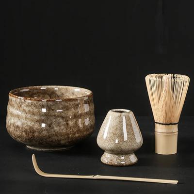 Ceramic Glaze Matcha Set Safe Bamboo Whisk Teaspoon Tea Sets Indoor Beverage Shop Tea-making Tools Accessories Birthday Gifts