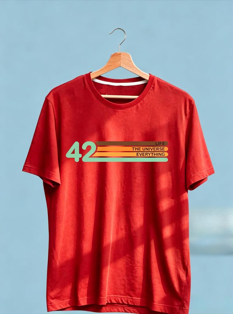 Per Anhalter durch die Galaxis Shirt 42 Bedeutung des Lebens Shirt Premium Ultra Weiches T-Shirt Unisex und Unisex T-Shirt