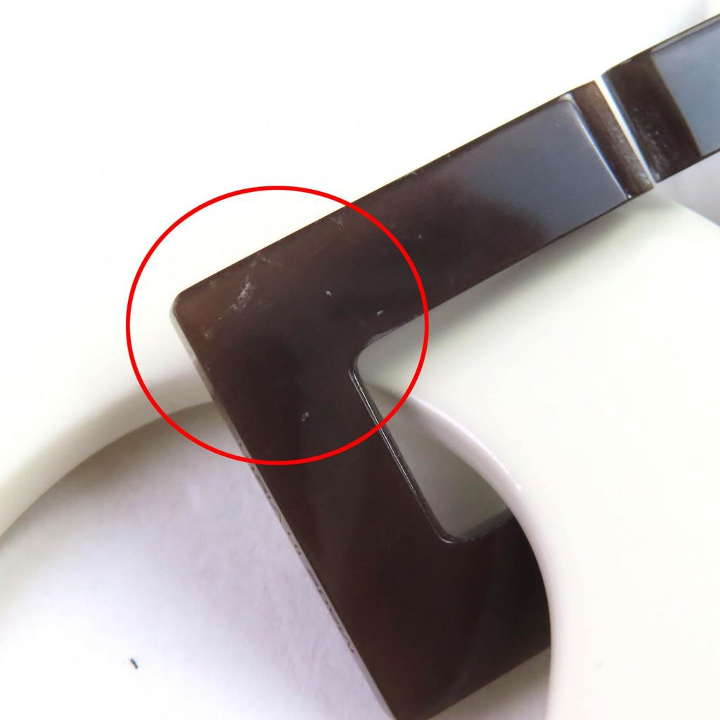 Hermes Halskette Kara Anhänger Weiß dunkelbraun Büffelhorn Damen Gebraucht