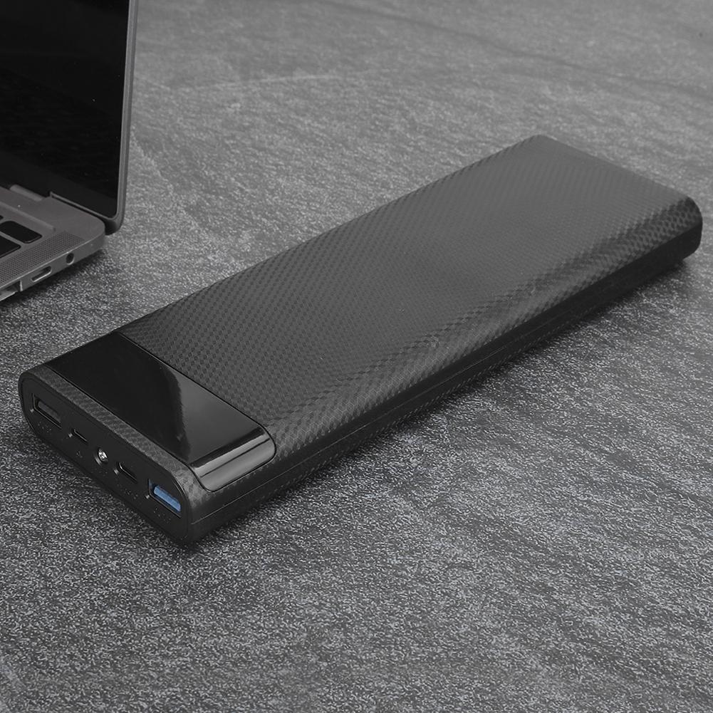 10x18650 Battery Box Portable Power Source No Welding Jacking DIY Power Bank Shell Kit Accessoryblack