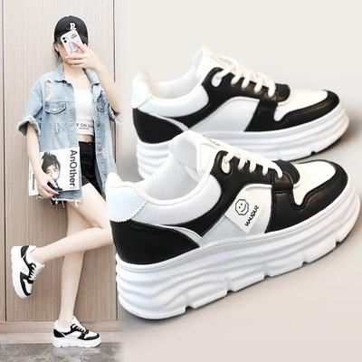 Mode Neue Klobige Damen Kleine Weiße Schuhe Mode All-Match Erhöhen Plattform Freizeitschuhe Damen Sneaker Rutschfest Wanderschuh Mujer