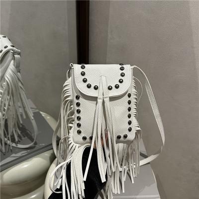 New Tassel Bag Retro Personalized Rivet Shoulder Messenger Bag Versatile Small Bag Women's Shoulder Bag