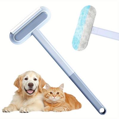 Kanepe Halı İçin 4'ü 1 Arada Evcil Hayvan Tüyü Alma Aleti, Çok Fonksiyonlu Çift Taraflı Köpek Kedi Tüyü Alma Fırçası, Pencere İçin Yeniden Kullanılabilir Temizlik Fırçası