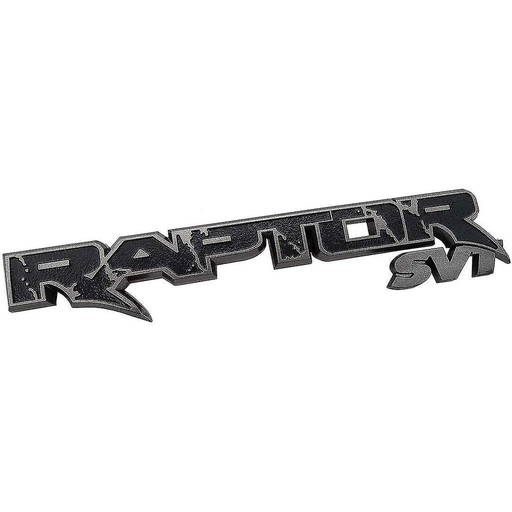 Car Rear Trunk Emblems Raptor Logo Stickers For Ford F-150 F-250 F-350, Fender Side Tailgate Rear Emblems, Gun Color,