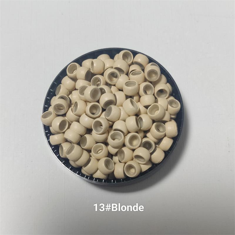 200Pcs Hair Extension Tools 4.0Mm Silicone Nano Rings For Nano Rings Copper With Silicone Lined Hair Beads Hair Rings