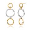 ELLE Jewelry Urban 14K Triple Round Drop Earrings (Gold Pin) ELGPEE392