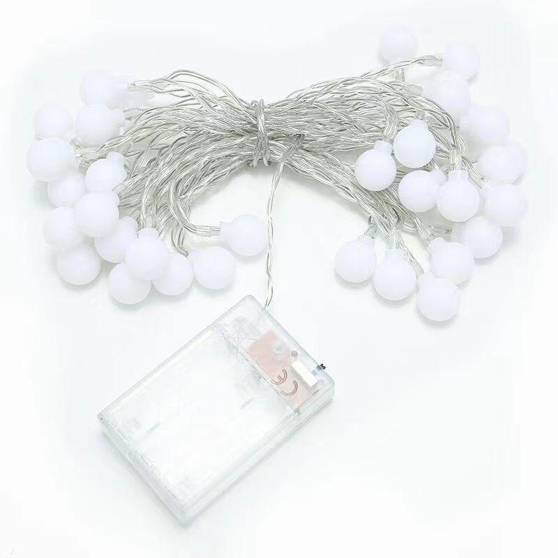 LED Flashing Fairy String Lights - Battery Operated Round Ball Christmas Decoration 