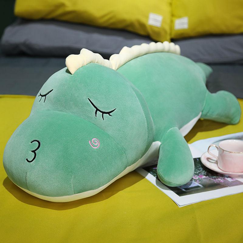Dinosaurier-Plüschtierpuppe, die mit dir auf dem Bettkissen schläft. Süße Puppe für Mädchen. Große Stoffpuppe. Geburtstagsgeschenk