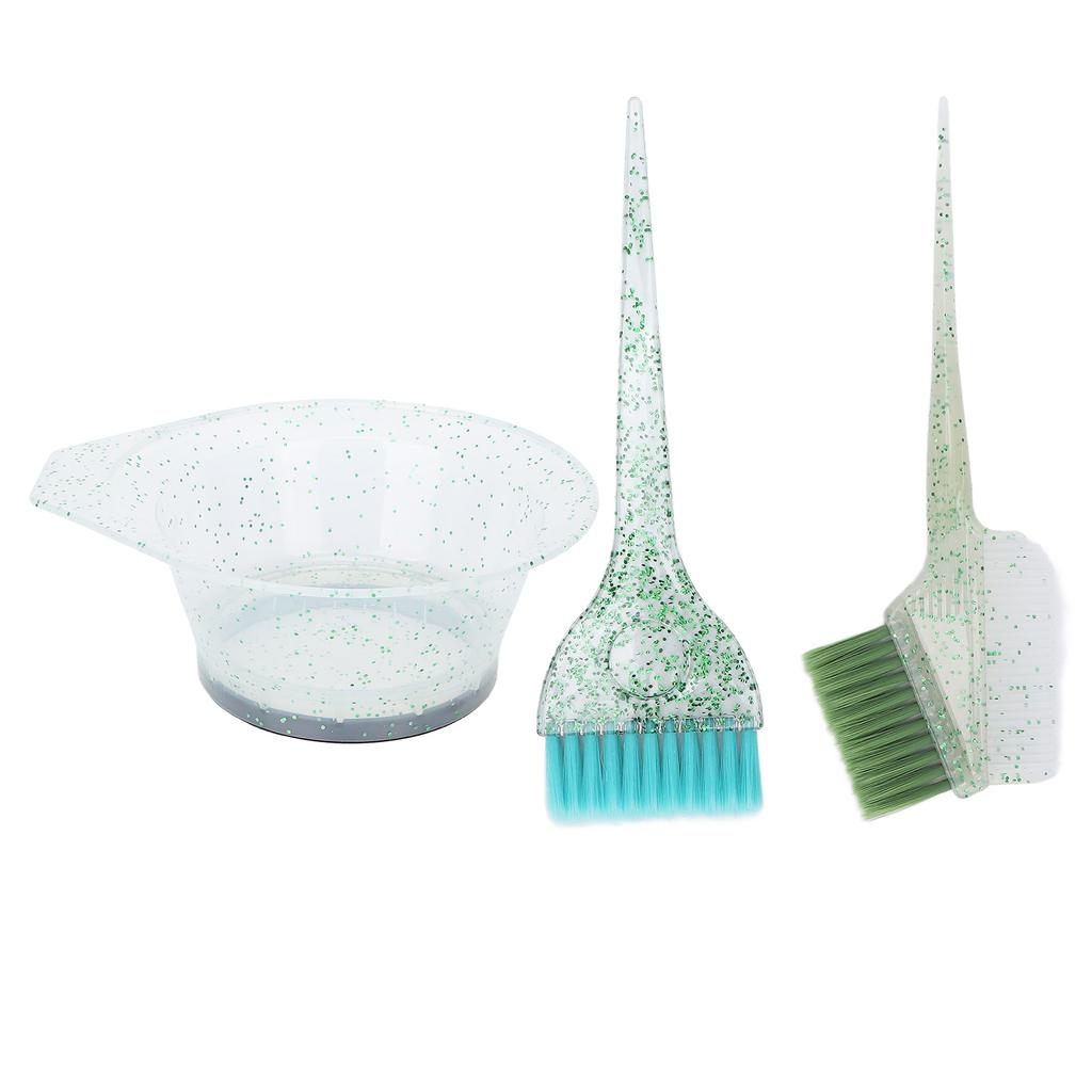 3pcs Hair Dye Kit Hair Coloring Brush Dyeing Mixing Bowl Double Side Brush Hairdressing Accessory