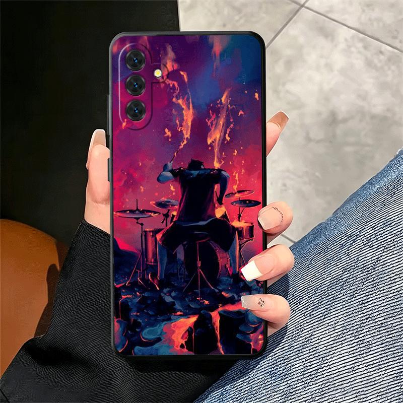 Drum Set Rock Music Soft Phone Case for Samsung A17 A37 A57 A16 A26 A36 A56 A15 A25 A35 A55 A14 A24 A34 A54 A13 A23 A33 A53 A52