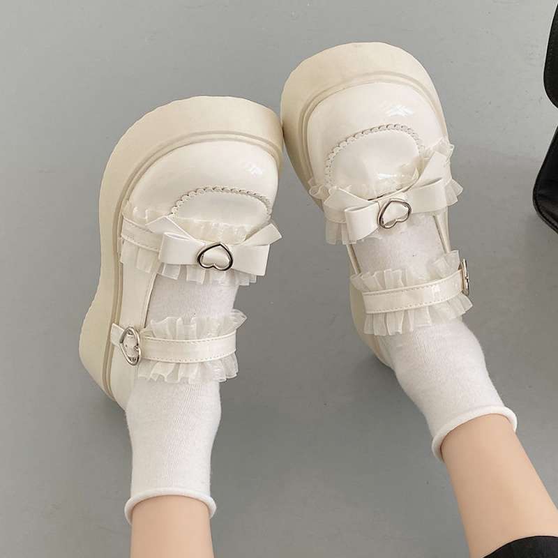 Japanese Jk Sweet Little Leather Shoes Women's Summer Cute Platform Lolita Lolita Soft Sister Shoes Lace Mary Jean Shoes