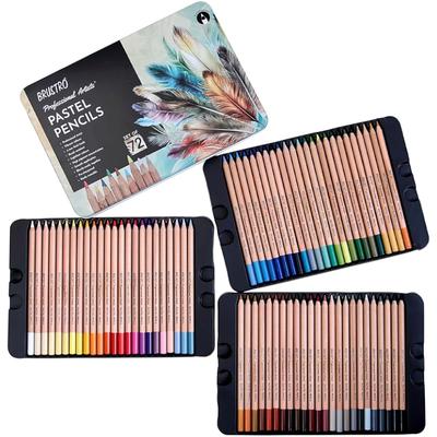 Brustro Artists Pastel Colored Pencils - Set Of 72 Shades - 4Mm Lead | Break Resistant, Erasable, High Pigmented, Vibran
