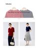 Women's Cashmere Lapel Stripe Patchwork Polo Pullover - Autumn/Winter Collection