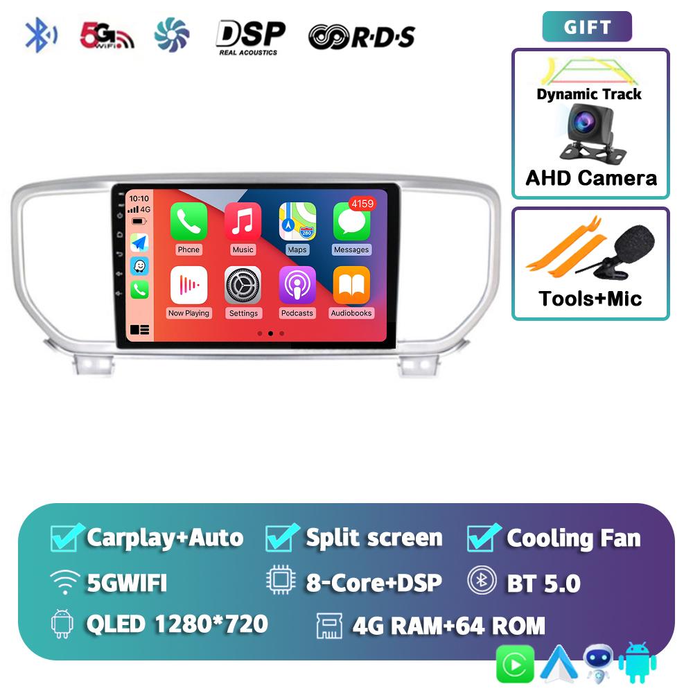 Android 14 Carplay Auto Car Radio For Kia Sportage 4 QL 2018 2019-2022 Multimedia Video Player Navigation GPS 2din DVD 4G Stereo