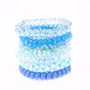 6Pcs Vibrant Playful Gradient Color Phone Line For Girls High Elasticity Headband Tied Bun Hair Loop Rubber Band Headband