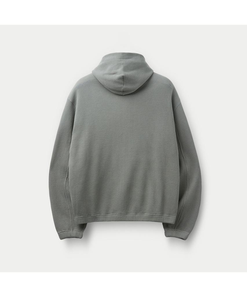 Silijeu Roa Bee Sun Faded Organic Waffle Zip-Up Hoodie Svwam26452Gyx