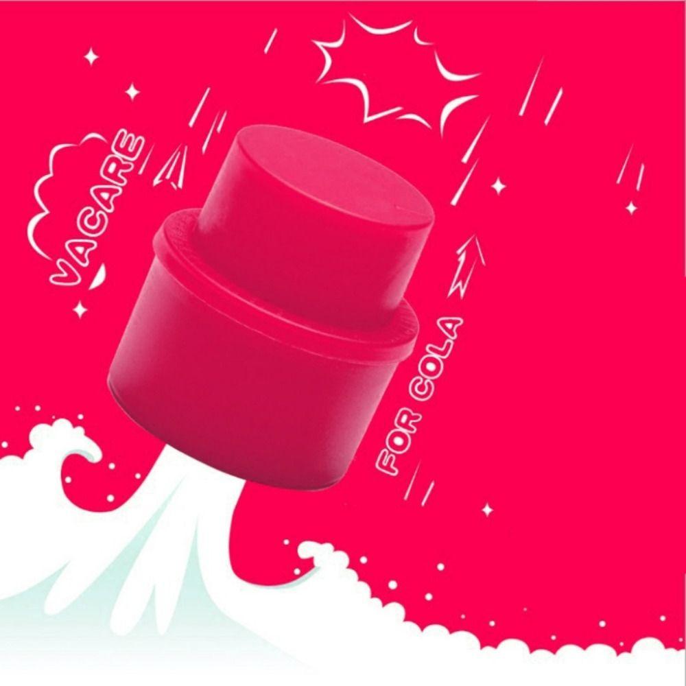 2pcs/Set Inflatable Cola Pump Carbonation Keeper Beverage Saver Drink Sealer Bottle Stopper Soda Cap