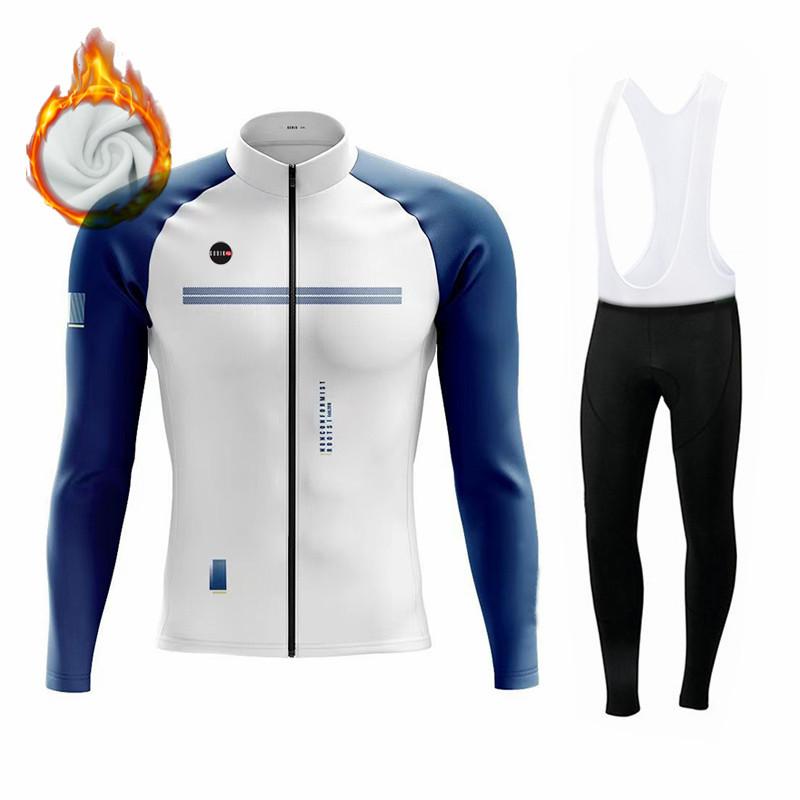 

Gobikful Men s Cycling Long Sleeve Set Jackets Thermal Fleece Warm Lightweight Jerseys Camiseta Termica Hombre Invierno L