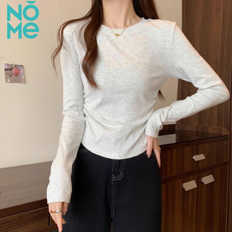 NOME Women s Ribbed Slim Fit Round Neck T-Shirt XL