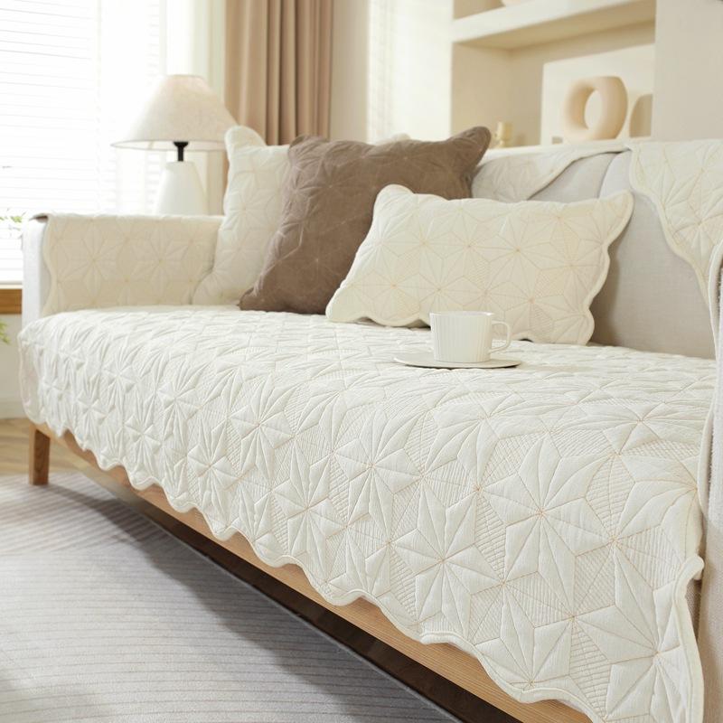 Chenille Sofa Cushion Four Seasons Universal Seat Cushion Non-Slip Sofa Cover Cover Cloth Advanced Cream Style