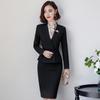 Women's Professional Business Skirt Suit with Scarf