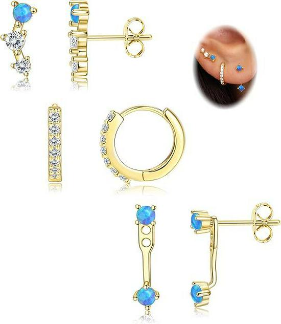 2024 Women's Electroplated Gold Earrings Set: 6-Piece European & American Style