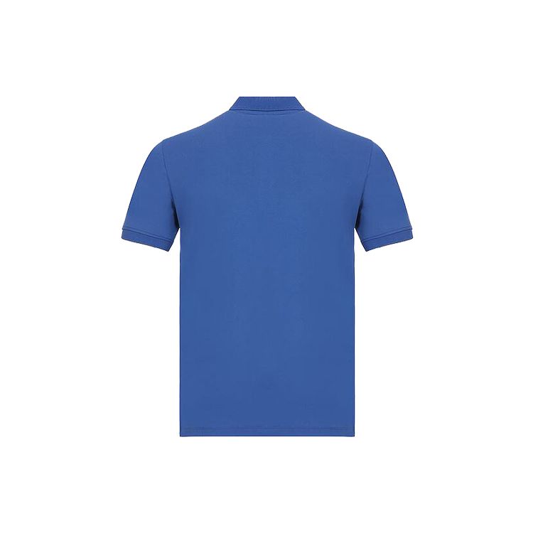 Emporio Armani Ss22 Brand Logo Pattern Solid Color Short Sleeve Polo Shirt Men Polo Shirts Blue 8N1F92-1JPTZ-0945