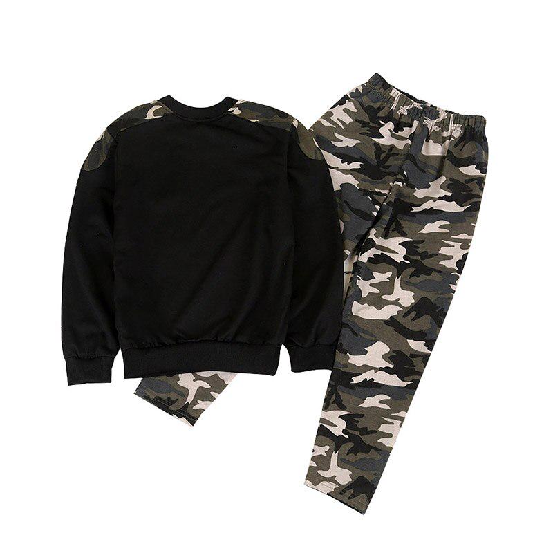 Autumn Baby Boy Cotton Camouflage Pattern Long Sleeve Casual T-shirt Tops Trousers Outfits Set