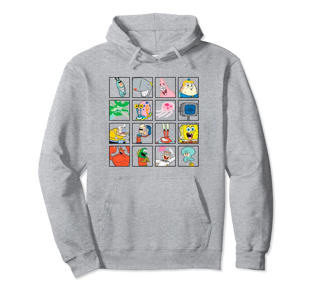 SpongeBob SquarePants Character Face Panels Mashup Hoodie