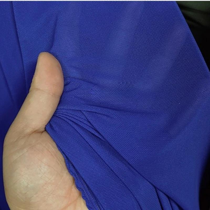 Wide 150cm Nylon Mesh Fabric Spandex High Elastic Dense Black White for DIY Sewing Lace Shirt Stockings