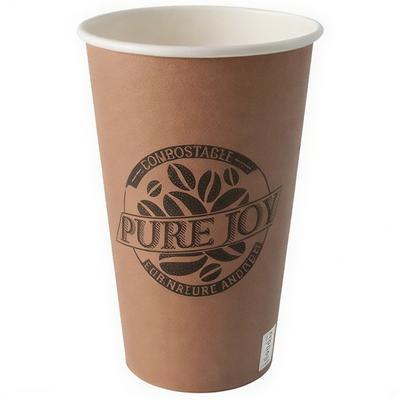 Paper Cup "Pure Joy" Brown 450 Ml, Dia. 90 Mm 50 Pcs
