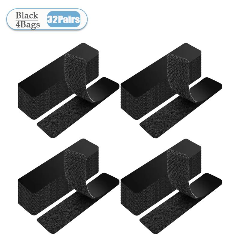1-40Bags Velcro Double-Sided Self-Adhesive Fastening Tape Nylon Sticker Hook Loop Fastener Tape for Home Carpet Anti Slip Mat