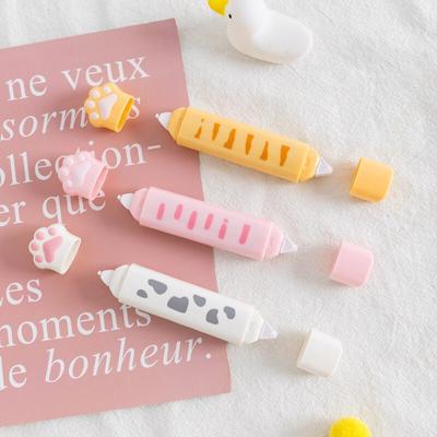 Přenosná korekční páska 2v1 Cat Claw Kawaii White Corrector Propagační dárkové papírnictví Studentská cena Školní kancelářské potřeby