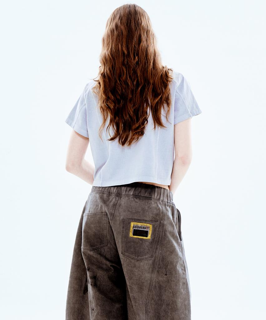Soipeuyukaen Pigment Print Semi-Crop T-Shirt