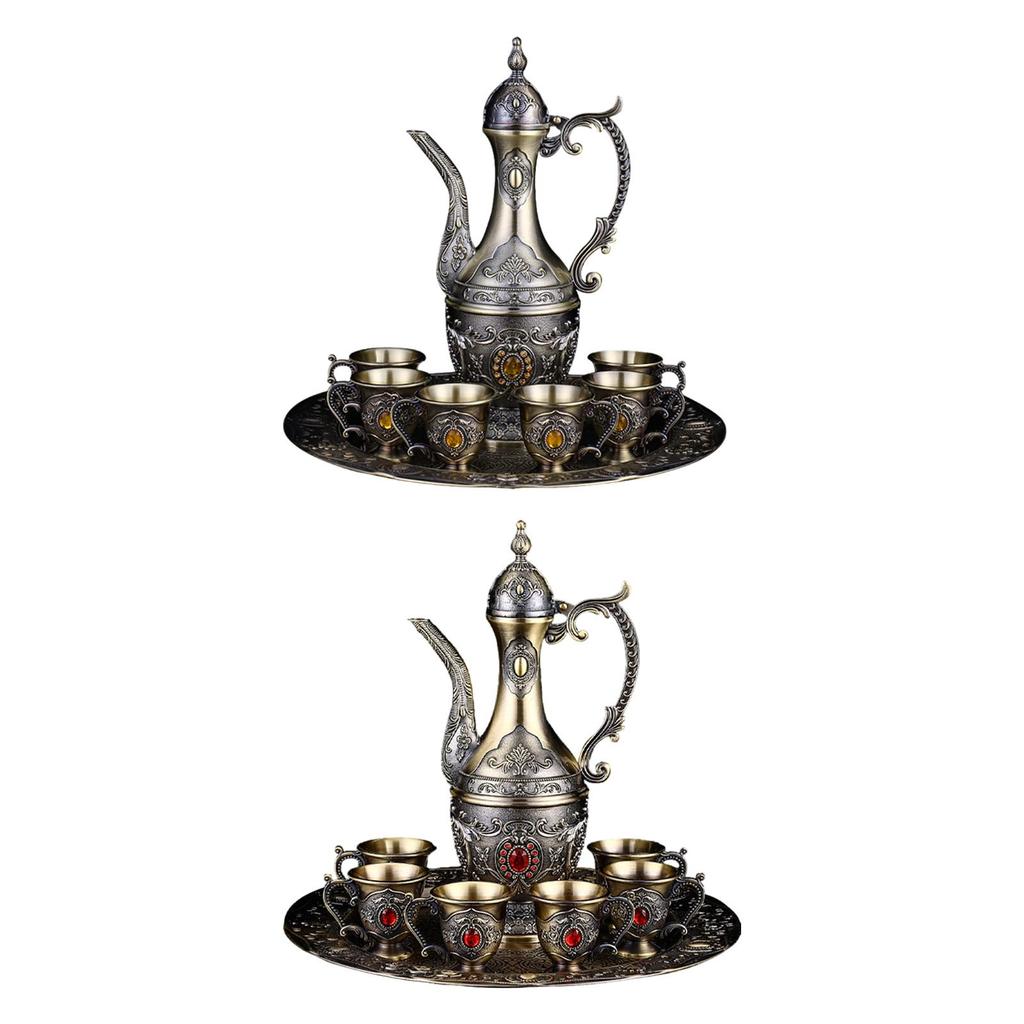 Coffee Pot Set Decanter and Glasses Set Tea Serving Set for Home Dining Room